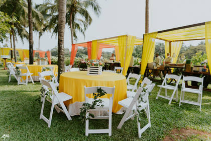 Tablescape and Lounge — Pool Party decor — Alila Diwa Goa